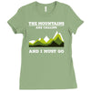 the mountains are calling Ladies Fitted T-Shirt
