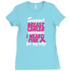 I Wear Pink For My Wife Ladies Fitted T-Shirt