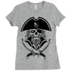 skull with beard Ladies Fitted T-Shirt