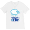 i m with herd V-Neck Tee