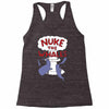 nuke the whales funny Racerback Tank