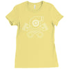 turbo skull and crossbones Ladies Fitted T-Shirt