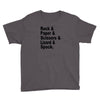 rock paper scissors lizard spock big bang theory geek nerd gift t shir Youth Tee