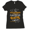 I'm a september woman I was born with my heart Ladies Fitted T-Shirt