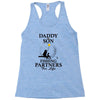 daddy and son fishing partners for life Racerback Tank