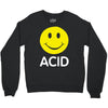 acid house smiley face 90's rave club hardcore party Crewneck Sweatshirt