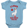 boxing llama Baby Bodysuit