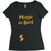 Muggle On Board Orange Women's Triblend Scoop T-shirt