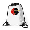 ninja star Drawstring Bags