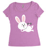 gym rabbit Women's Triblend Scoop T-shirt