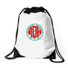 chevron circle Drawstring Bags