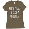 b please unicorn Ladies Fitted T-Shirt