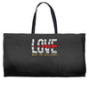 love make you fall apart Weekender Totes