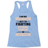I am Not Super Woman But I'm Fighting Uterine Cancer So Close Enough Racerback Tank