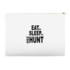 eat sleep hog hunt Accessory Pouches