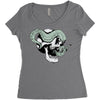 skull and tentacles Women's Triblend Scoop T-shirt