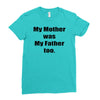 raised by mom Ladies Fitted T-Shirt