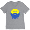bearded smiley face V-Neck Tee