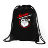 santa is my homeboy Drawstring Bags