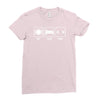 v1 eat sleep code Ladies Fitted T-Shirt