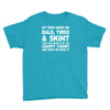 my kids made me bald tired funny Youth Tee