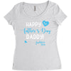 Happy First Father's Day Daddy Women's Triblend Scoop T-shirt