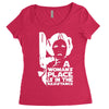 a woman's place is in the resistance Women's Triblend Scoop T-shirt