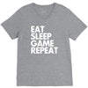 eat sleep game repeat V-Neck Tee