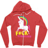 gay pride f#ck younicorn funny rude unicorn Zipper Hoodie