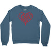 love heart outline valentine's day Crewneck Sweatshirt