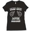 this guy loves miami Ladies Fitted T-Shirt