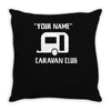 personalised your name caravan club funny gift Throw Pillow
