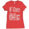there are 10 kinds of people Ladies Fitted T-Shirt