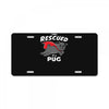 rescued by pug License Plate