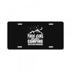 Camper Couple Girl White License Plate