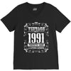 vintage made in 1991 perfectly aged a living legend V-Neck Tee