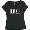fishing   problem solved mens funny Women's Triblend Scoop T-shirt