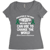 education is the most pwerful weapon you can use to change the world l Women's Triblend Scoop T-shirt