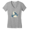jurassic bunnies Women's V-Neck T-Shirt