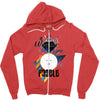 who loves poodle Zipper Hoodie