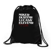 mike dustin lucas eleven will Drawstring Bags