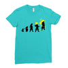 goku evolution (black) Ladies Fitted T-Shirt