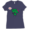 zombie cartoon Ladies Fitted T-Shirt