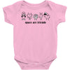 space are friends black Baby Bodysuit