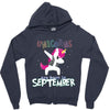 september born unicorns Zipper Hoodie