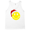 smiley face wears santa hat merry christmas Tank Top
