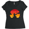 Samurai Sunset Women's Triblend Scoop T-shirt