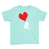 bird love heart animal graph note music party pop art gift Youth Tee