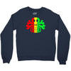 rasta skull and crossbones reggae dub club rave Crewneck Sweatshirt