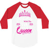 Celebrating With the 7th Birthday Queen 3/4 Sleeve Shirt